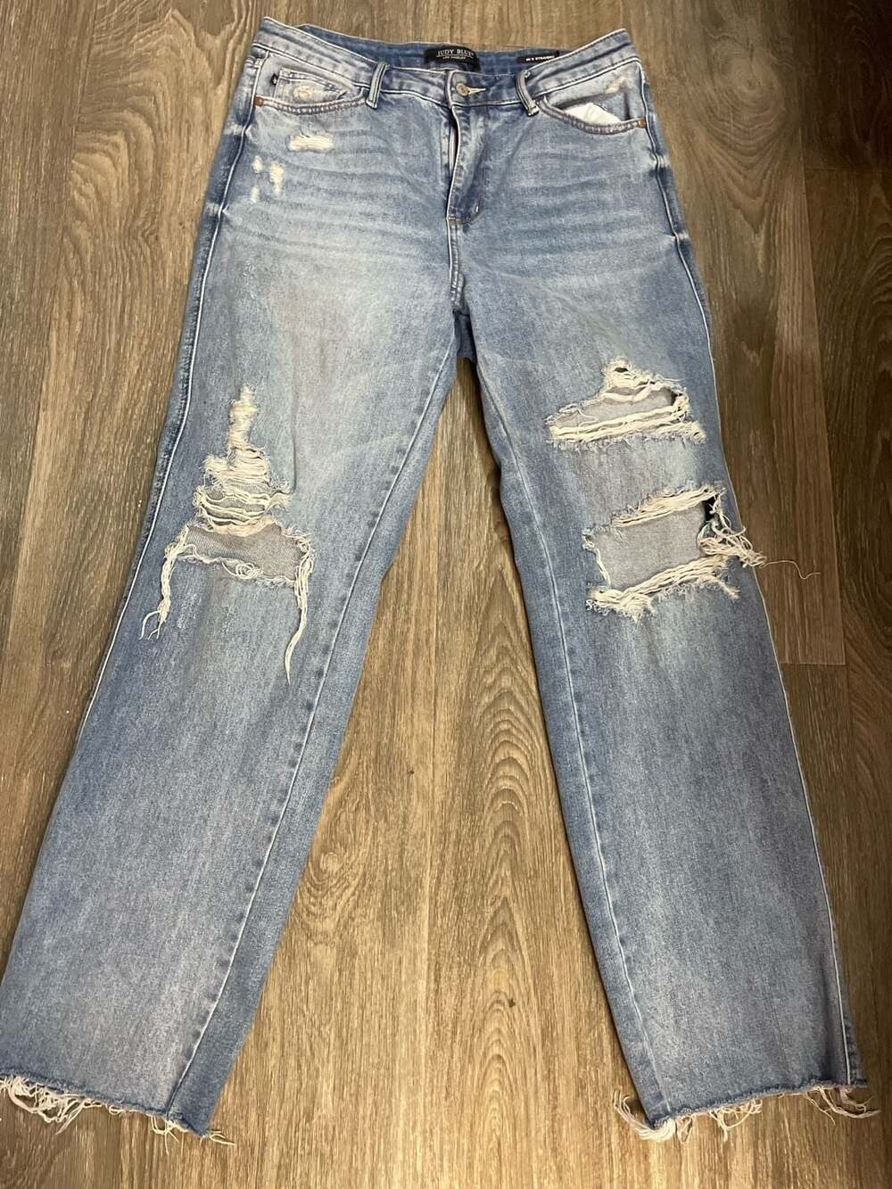 Judy Blue 90s Straight Leg Distressed Jeans Style JB88671